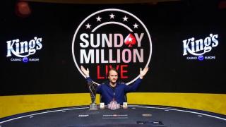 STB 7109Sunday Million Live Rozvadov 4.9.2017 winner Philipp SalewskiPCMON2017Tomas Stacha