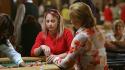 Mary Jones versus Shawnee Barton in the Ladies No-Limit Hold'em Event