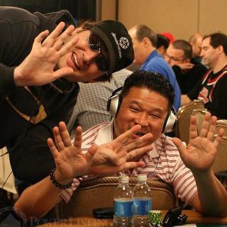 Johnny Chan and Phil Hellmuth