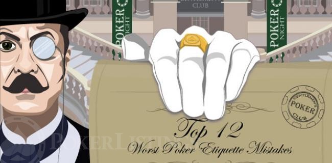 Top 12 Worst Poker Etiquette Mistakes (Infographic)