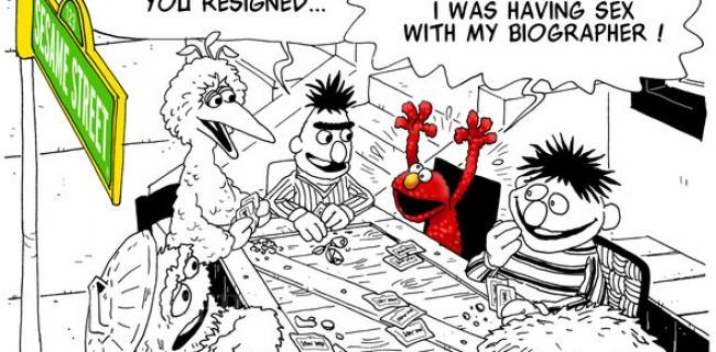 Elmo is All-In Cartoon by Poker Joker