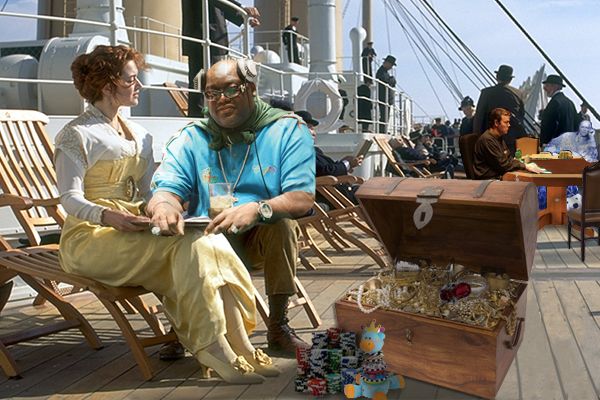 Iceman on a boat