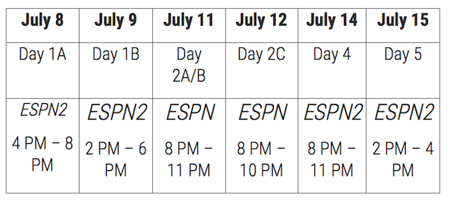 espn wsop schedule