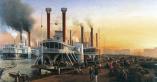 steamboats in the harbour of new orleans