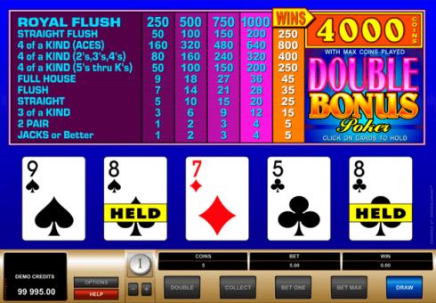 Video poker pay tables calculator